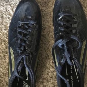 ADIDAS Black and Silver Cleats